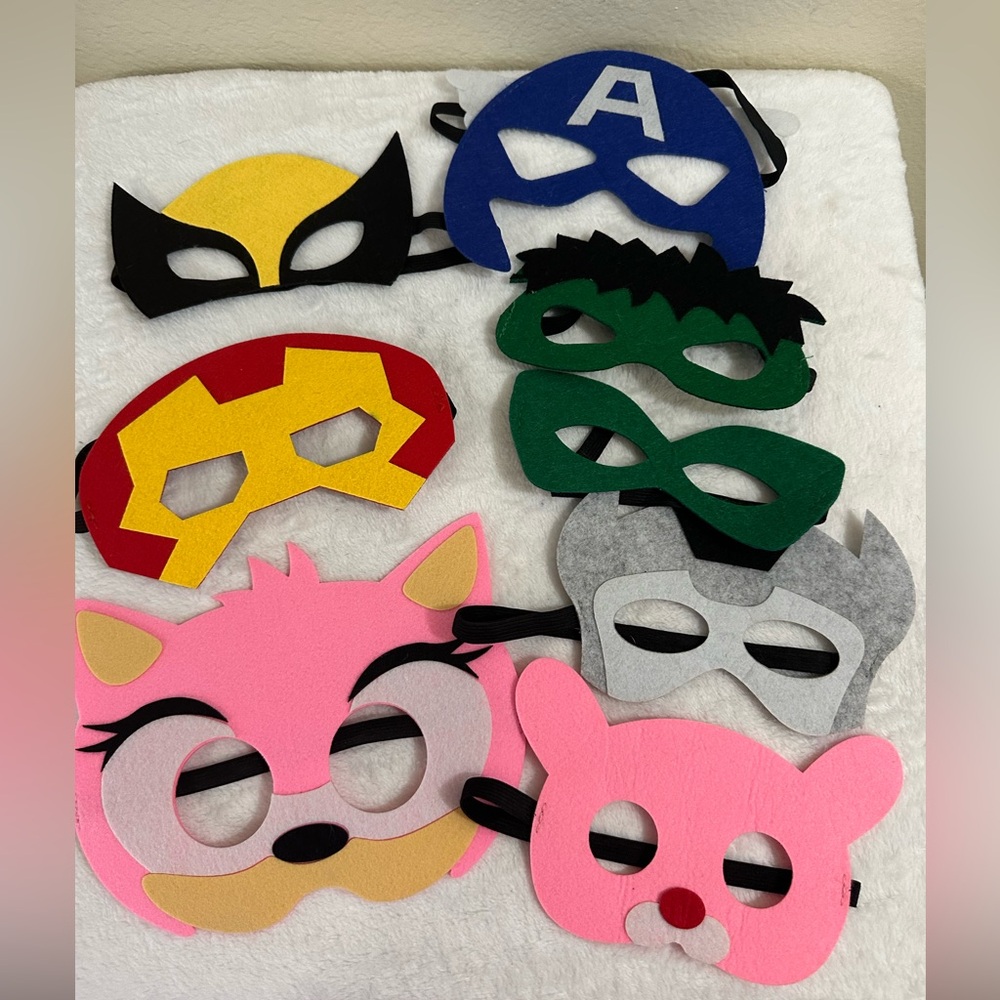 Superhero and Animal Felt Masks for Kids